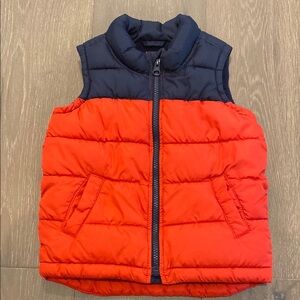 Old Navy Children's Navy and Red Puffer Vest